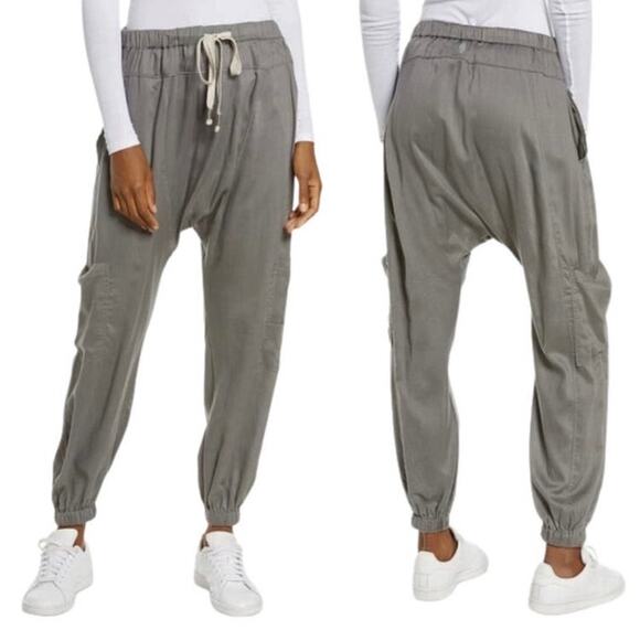 Free People Movement Rise To The Sun Harem Pants Gray Drawstring Size XS - Picture 1 of 6